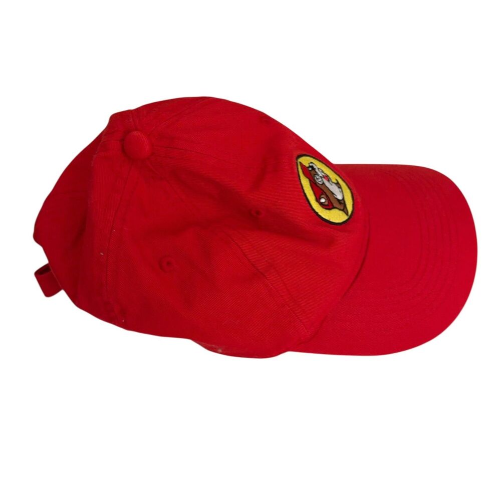 Buc-ee's Hat Adult Red Baseball Cap Hat Adjustable Emrboidered - Picture 8 of 8